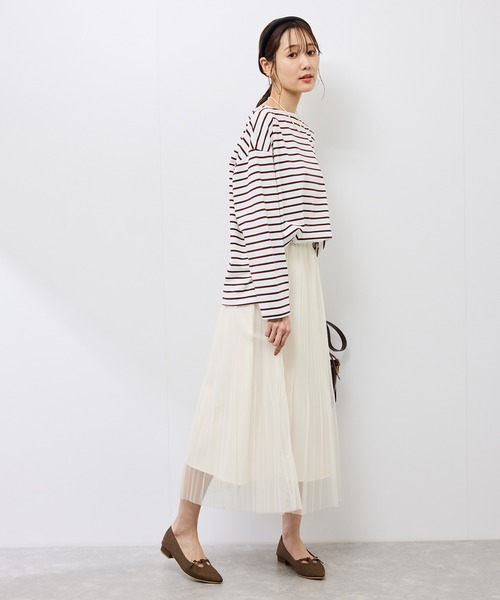 ROPE' PICNIC(ロペピクニック)の「アソートチュールプリーツスカート(スカート・レディース・グリーン系その他2/ライトグレー/ホワイト系その他・38)」の13枚目の写真