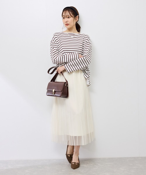 ROPE' PICNIC(ロペピクニック)の「アソートチュールプリーツスカート(スカート・レディース・グリーン系その他2/ライトグレー/ホワイト系その他・38)」の12枚目の写真