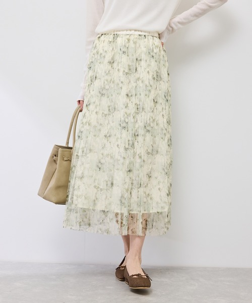 ROPE' PICNIC(ロペピクニック)の「アソートチュールプリーツスカート(スカート・レディース・グリーン系その他2/ライトグレー/ホワイト系その他・38)」の6枚目の写真