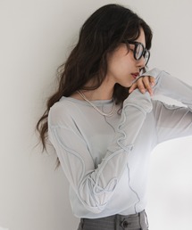 rectangle | ループリボンシアートップス(Tシャツ/カットソー)