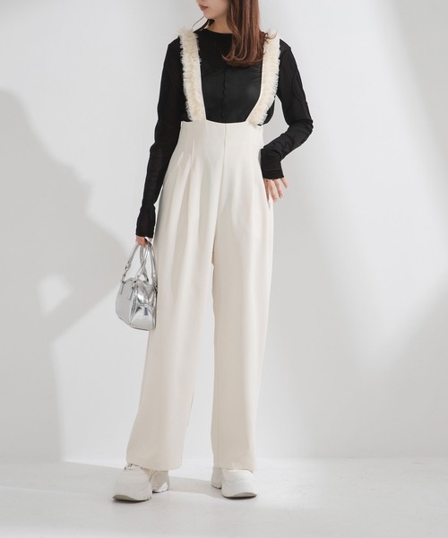 rectangle（レクタングル）の「コード刺繍リボンシアートップス（Tシャツ/カットソー・レディース・ブラック/チャコールグレー/サックスブルー/アイボリー・FREE）」の6枚目の写真