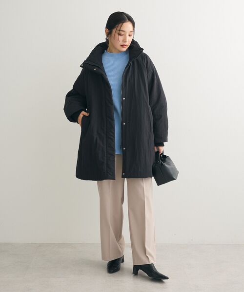 Green Parks(グリーンパークス)の「洗えるボトルネックリブニットプルオーバー(ニット/セーター・レディース・ライトグレー/ピンク/ミント/サックスブルー/オフホワイト・FREE)」の13枚目の写真