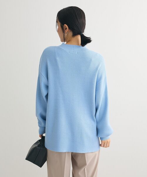 Green Parks(グリーンパークス)の「洗えるボトルネックリブニットプルオーバー(ニット/セーター・レディース・ライトグレー/ピンク/ミント/サックスブルー/オフホワイト・FREE)」の19枚目の写真