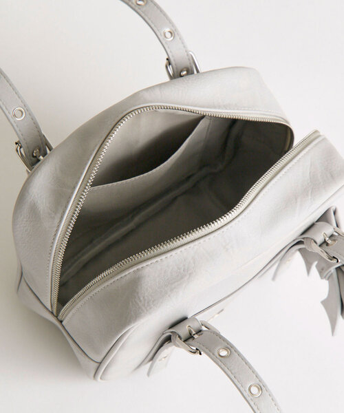 セール】リボンチャーム付きスクエアボストン（ショルダーバッグ