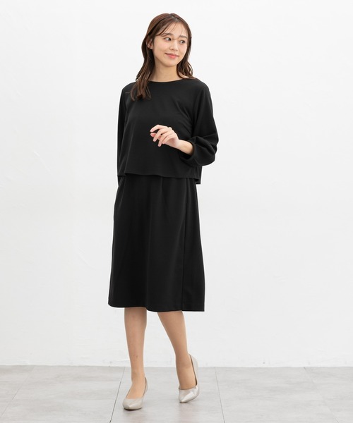 Honeys（ハニーズ）の「【イージーケア】ドッキングワンピース（ワンピース・レディース・ネイビー/ブラック/グレー・LL/M/L/S）」の17枚目の写真