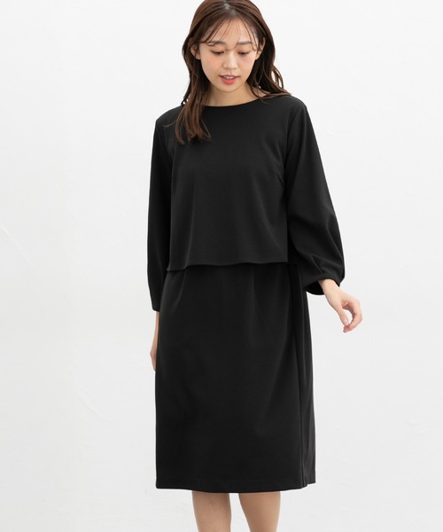 Honeys（ハニーズ）の「【イージーケア】ドッキングワンピース（ワンピース・レディース・ネイビー/ブラック/グレー・LL/M/L/S）」の18枚目の写真