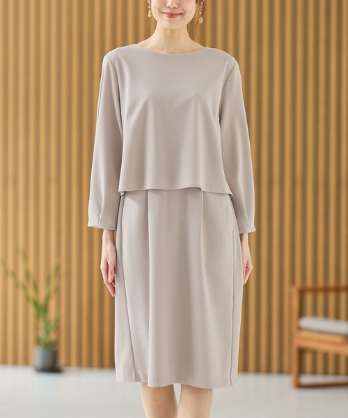 Honeys（ハニーズ）の「【イージーケア】ドッキングワンピース（ワンピース・レディース・ネイビー/ブラック/グレー・LL/M/L/S）」の5枚目の写真