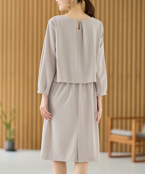 Honeys（ハニーズ）の「【イージーケア】ドッキングワンピース（ワンピース・レディース・ネイビー/ブラック/グレー・LL/M/L/S）」の7枚目の写真