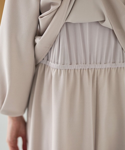 Honeys（ハニーズ）の「【イージーケア】ドッキングワンピース（ワンピース・レディース・ネイビー/ブラック/グレー・LL/M/L/S）」の12枚目の写真