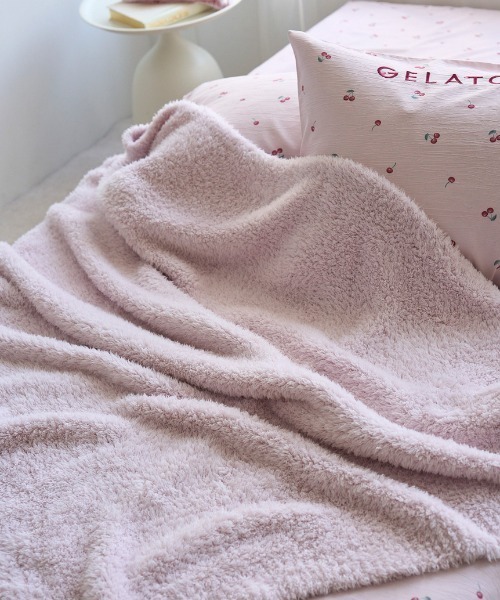 gelato pique Sleep（ジェラートピケスリープ）の「【Sleep】ジェラートハーフケット（ブランケット・レディース・オフホワイト/ピンク/ネイビー/ラベンダー/ミント/ブラウン・FREE/F）」の20枚目の写真