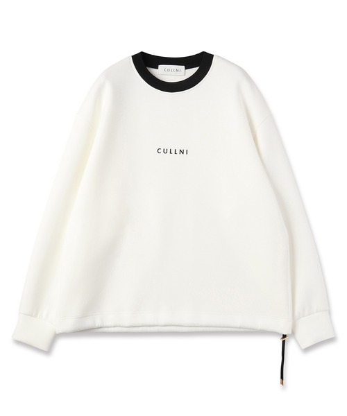 CULLNI(クルニ)の「CULLNI Logo Embroidery Drawstring Pullover(スウェット・メンズ・ブラック/ミント/ラベンダー/ホワイト/グレイッシュベージュ・0/1/2)」の6枚目の写真