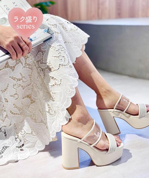 ESPERANZA(エスペランサ)の「【ラク盛り/約12㎝】ラク盛り厚底ミュールサンダル(サンダル・レディース・ブロンズ/ブラック/アイボリー・LL/L/M/S)」の8枚目の写真