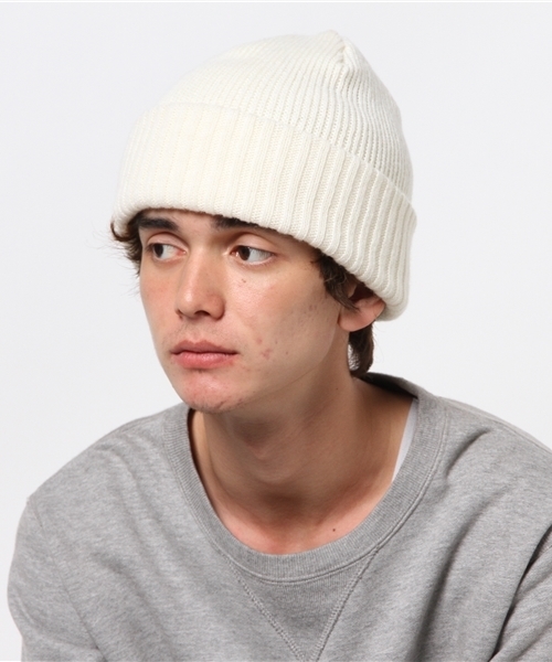 AMERICAN RAG CIE(アメリカンラグシー)の「ウール・ナイロン リブワッチキャップ / 104-ARK-LB-157-01028(ニットキャップ/ビーニー・メンズ・ホワイト/ライトグレー/ワインレッド/ブラック・FREE)」の5枚目の写真