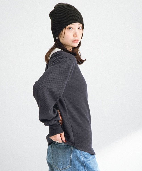 URBAN RESEARCH Sonny Label（アーバンリサーチサニーレーベル）の「『WEB限定』ワッフルヘンリーネックプルオーバー（Tシャツ/カットソー・レディース・ネイビー/オフホワイト/グレー・FREE）」の6枚目の写真