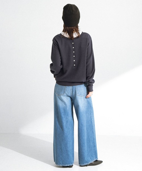 URBAN RESEARCH Sonny Label（アーバンリサーチサニーレーベル）の「『WEB限定』ワッフルヘンリーネックプルオーバー（Tシャツ/カットソー・レディース・ネイビー/オフホワイト/グレー・FREE）」の14枚目の写真