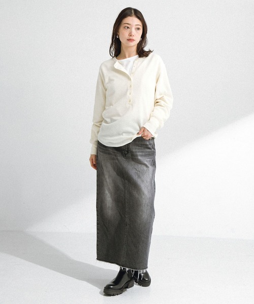 URBAN RESEARCH Sonny Label（アーバンリサーチサニーレーベル）の「『WEB限定』ワッフルヘンリーネックプルオーバー（Tシャツ/カットソー・レディース・ネイビー/オフホワイト/グレー・FREE）」の20枚目の写真