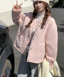 キルティングリボンオーバージャケット