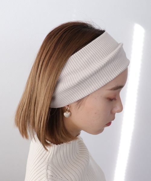 Three Four Time(スリーフォータイム)の「リブターバン(ヘアバンド・レディース・ホワイト/ライトグレー/ブラック/ブラウン/ダークグレー/モカ/ライトベージュ・FREE)」の7枚目の写真