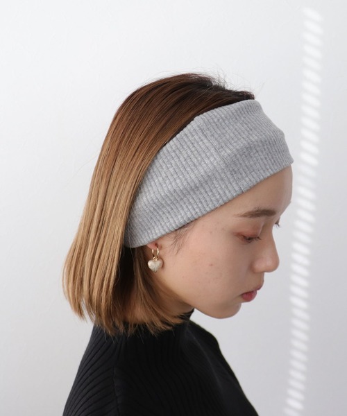 Three Four Time(スリーフォータイム)の「リブターバン(ヘアバンド・レディース・ホワイト/ライトグレー/ブラック/ブラウン/ダークグレー/モカ/ライトベージュ・FREE)」の11枚目の写真