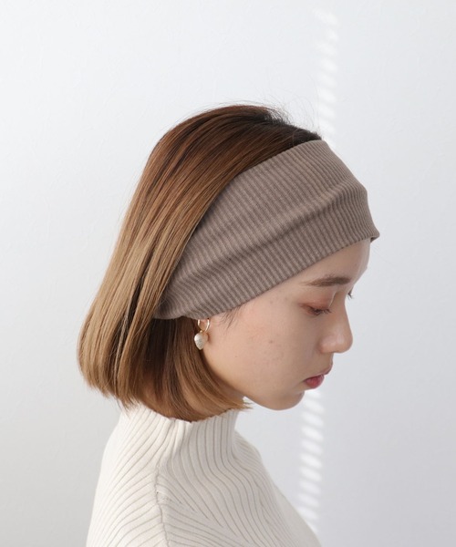 Three Four Time(スリーフォータイム)の「リブターバン(ヘアバンド・レディース・ホワイト/ライトグレー/ブラック/ブラウン/ダークグレー/モカ/ライトベージュ・FREE)」の14枚目の写真