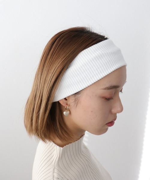 Three Four Time(スリーフォータイム)の「リブターバン(ヘアバンド・レディース・ホワイト/ライトグレー/ブラック/ブラウン/ダークグレー/モカ/ライトベージュ・FREE)」の9枚目の写真