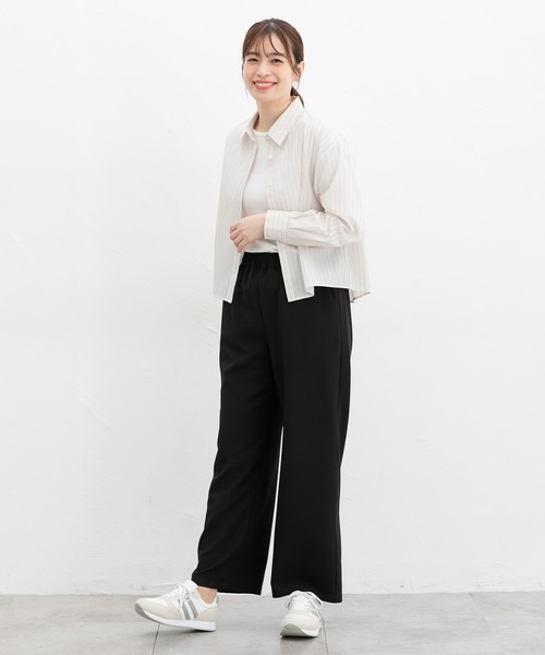 Honeys(ハニーズ)の「ショート丈シャツ(シャツ/ブラウス・レディース・ホワイト系その他/サックスブルー系/ベージュ系その他/ホワイト/ブルー系その他/ホワイト×ブルー/ピンク系その他・L/LL/M/S)」の12枚目の写真