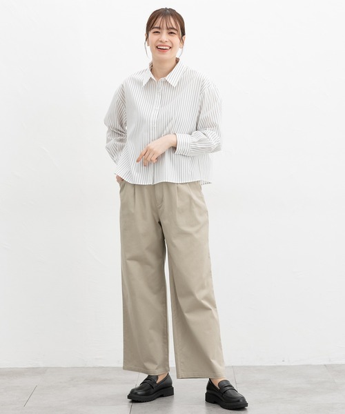 Honeys(ハニーズ)の「ショート丈シャツ(シャツ/ブラウス・レディース・ホワイト系その他/サックスブルー系/ベージュ系その他/ホワイト/ブルー系その他/ホワイト×ブルー/ピンク系その他・L/LL/M/S)」の14枚目の写真