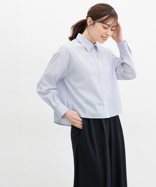 Honeys(ハニーズ)の「ショート丈シャツ(シャツ/ブラウス・レディース・ホワイト系その他/サックスブルー系/ベージュ系その他/ホワイト/ブルー系その他/ホワイト×ブルー/ピンク系その他・L/LL/M/S)」の19枚目の写真