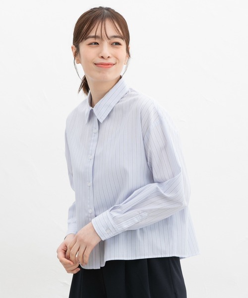 Honeys(ハニーズ)の「ショート丈シャツ(シャツ/ブラウス・レディース・ホワイト系その他/サックスブルー系/ベージュ系その他/ホワイト/ブルー系その他/ホワイト×ブルー/ピンク系その他・L/LL/M/S)」の20枚目の写真