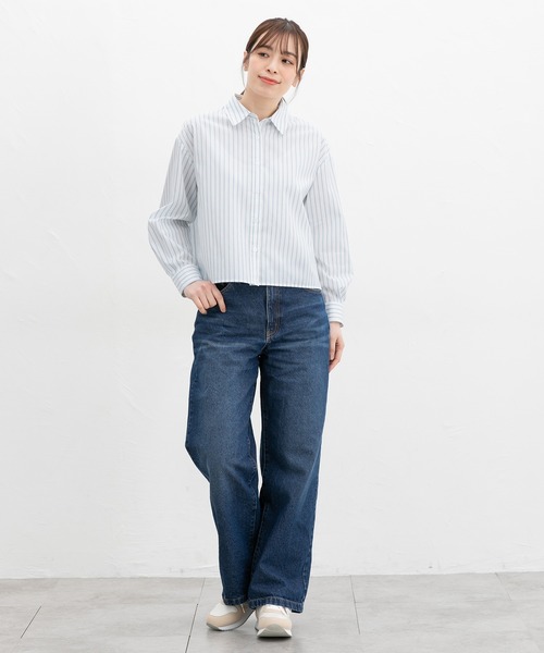 Honeys(ハニーズ)の「ショート丈シャツ(シャツ/ブラウス・レディース・ホワイト系その他/サックスブルー系/ベージュ系その他/ホワイト/ブルー系その他/ホワイト×ブルー/ピンク系その他・L/LL/M/S)」の21枚目の写真