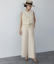 ELFRANK | ショートフリンジジャガードワイドパンツ(その他パンツ)