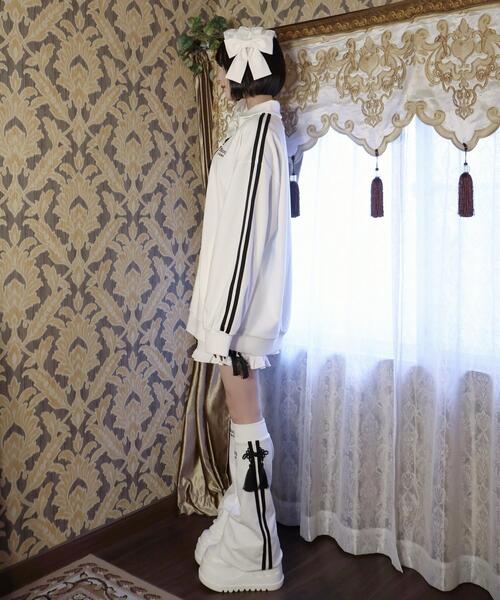 Whinny（ホワイニー）の「Whinny/カリスマニートきゃわたんパンダジャージ（ジャージ・レディース・ホワイト/ブラック/サックスブルー・FREE）」の18枚目の写真