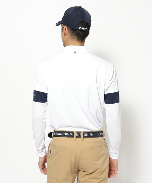 adabat（アダバット）の「【新レーベル ADABAT NAVY】UVカット/吸水速乾 アームラインモックネックプルオーバー（Tシャツ/カットソー・メンズ・ブラック/ホワイト・50/48/46）」の5枚目の写真
