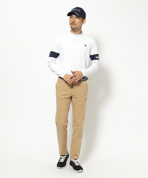 adabat（アダバット）の「【新レーベル ADABAT NAVY】UVカット/吸水速乾 アームラインモックネックプルオーバー（Tシャツ/カットソー・メンズ・ブラック/ホワイト・50/48/46）」の8枚目の写真