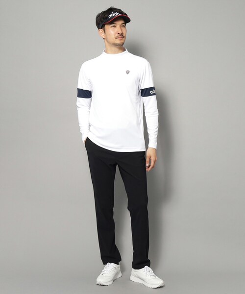 adabat（アダバット）の「【新レーベル ADABAT NAVY】UVカット/吸水速乾 アームラインモックネックプルオーバー（Tシャツ/カットソー・メンズ・ブラック/ホワイト・50/48/46）」の10枚目の写真