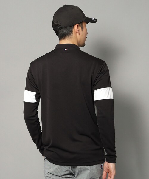 adabat（アダバット）の「【新レーベル ADABAT NAVY】UVカット/吸水速乾 アームラインモックネックプルオーバー（Tシャツ/カットソー・メンズ・ブラック/ホワイト・50/48/46）」の14枚目の写真