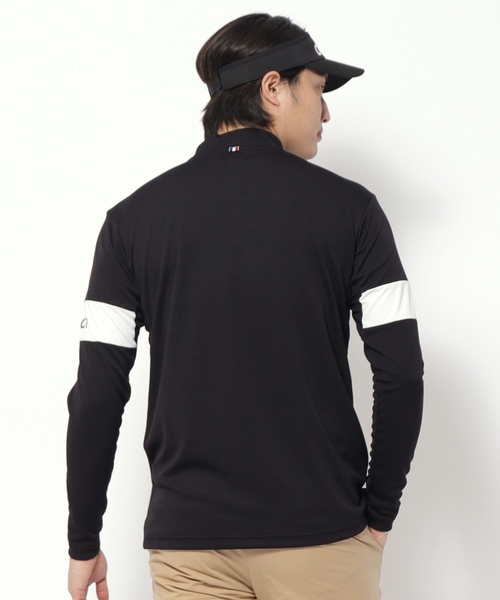 adabat（アダバット）の「【新レーベル ADABAT NAVY】UVカット/吸水速乾 アームラインモックネックプルオーバー（Tシャツ/カットソー・メンズ・ブラック/ホワイト・50/48/46）」の15枚目の写真