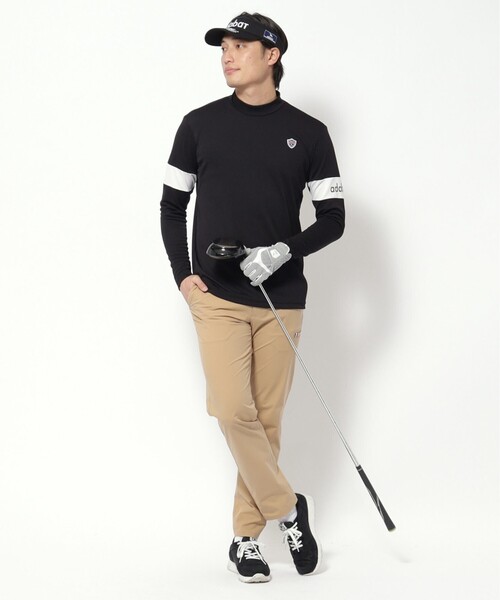 adabat（アダバット）の「【新レーベル ADABAT NAVY】UVカット/吸水速乾 アームラインモックネックプルオーバー（Tシャツ/カットソー・メンズ・ブラック/ホワイト・50/48/46）」の16枚目の写真