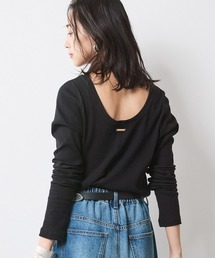 CHIC STYLE | テレコロングスリーブカットソープルオーバー＜大きいサイズ有＞シックスタイル(Tシャツ/カットソー)