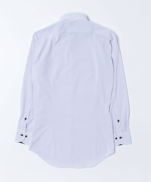 TOKYO SHIRTS(トウキョウシャツ)の「形態安定ノーアイロン ボタンダウン 長袖ストレッチビジネスワイシャツ(ビジネスシャツ・メンズ・ライトパープル・首回り39cm-裄丈80cm/首回り39cm-裄丈84cm/首回り41cm-裄丈82cm/首回り41cm-裄丈86cm/首回り43cm-裄丈86cm/首回り37cm-裄丈80cm/首回り42cm-裄丈82cm/首回り42cm-裄丈86cm/首回り43cm-裄丈82cm/首回り37cm-裄丈84cm)」の7枚目の写真