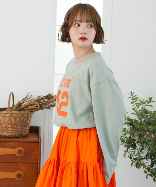 eLur】92 ナンバリングロンT（Tシャツ/カットソー）｜eLur