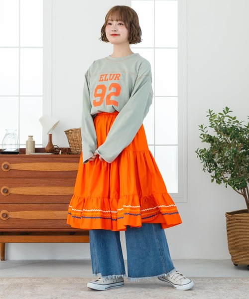 tシャツ 「eLur」92 ナンバリングロンT レディース eLur tシャツ 「eLur」92 ナンバリングロンT レディース