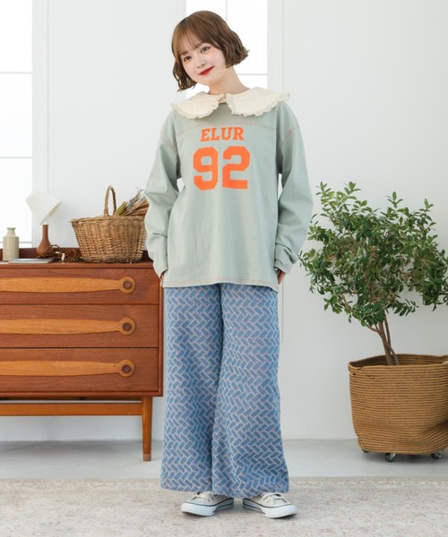 eLur】92 ナンバリングロンT（Tシャツ/カットソー）｜eLur
