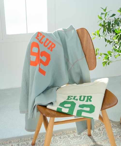 tシャツ 「eLur」92 ナンバリングロンT レディース eLur tシャツ 「eLur」92 ナンバリングロンT レディース