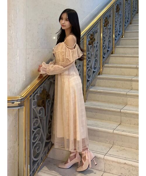 TELMA チュール　チェック　ワンピース ラディエイト RADIATE 切り替えデザインチェックチュール