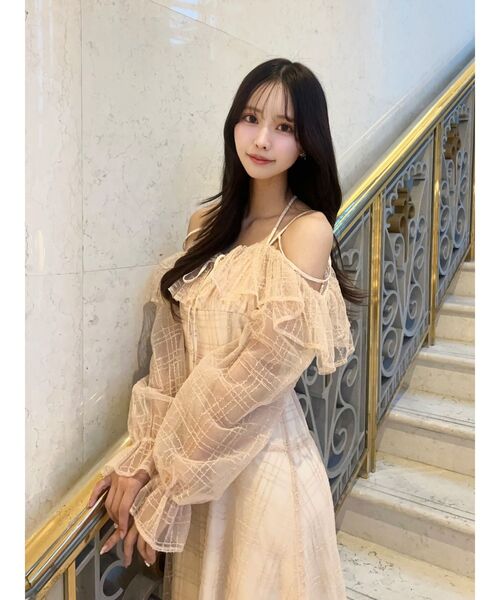 セール】チェックチュールマキシワンピース（ワンピース）｜EATME