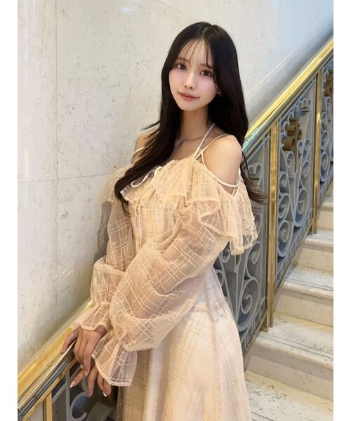 セール】チェックチュールマキシワンピース（ワンピース）｜EATME