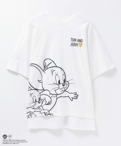 Tom&Jerry(トムアンドジェリー)の「【TOM&JERRY】プリントTシャツ(Tシャツ/カットソー・レディース・ピンク/グリーン/ブラック/オフホワイト・フリー)」の1枚目の写真