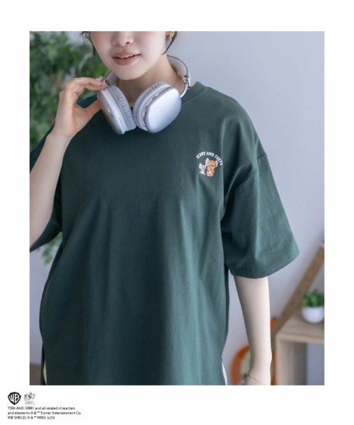 Tom&Jerry(トムアンドジェリー)の「【TOM&JERRY】プリントTシャツ(Tシャツ/カットソー・レディース・ピンク/グリーン/ブラック/オフホワイト・フリー)」の18枚目の写真