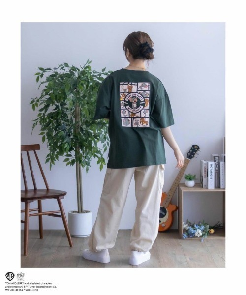 Tom&Jerry(トムアンドジェリー)の「【TOM&JERRY】プリントTシャツ(Tシャツ/カットソー・レディース・ピンク/グリーン/ブラック/オフホワイト・フリー)」の15枚目の写真